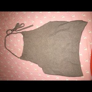 Brown halter top.